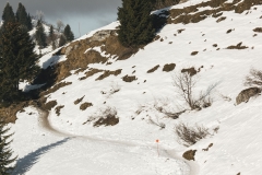 Sentier balisé menant à Joux Plane (2 janvier 2019)