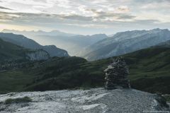 Cairn au sommet de la Montagne d'Anterne (17 août 2019)