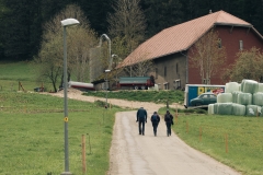 L'itinéraire emprunte la route dans un premier temps (5 mai 2019)