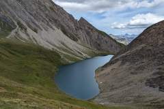 Vue du lac Licony depuis le col (9 août 2023)