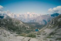 Vue sur le Lago d'Arpy et le Massif du Mont-Blanc (23 août 2020)