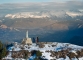 Vierge au sommet avec le Massif du Giffre en arrière plan (6 décembre 2015)