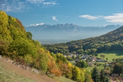 Vue sur le Mont Blanc, les Bornes et Monnetier (13 octobre 2017)