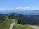 Vue sur la chaine du Mont-Blanc et au loin le "Christomet" (9 juillet 2024)